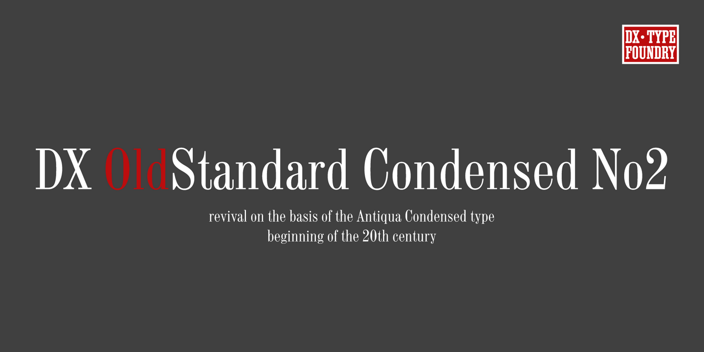 DXOldStandard Condensed No2 Font preview